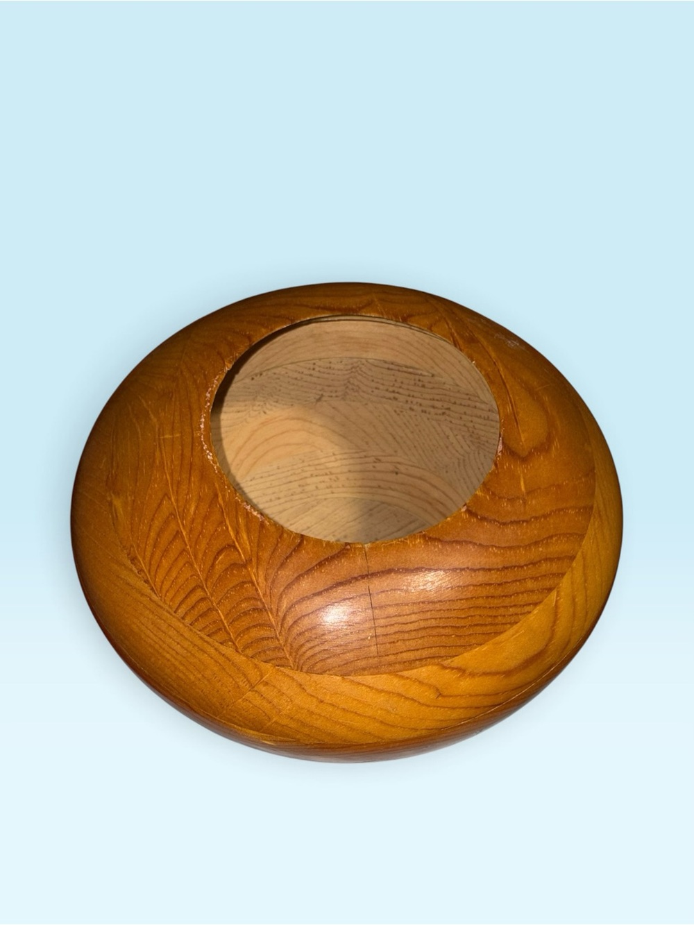 Vintage Hand Turned MCM Wooden Bowl - Picture 6 of 7